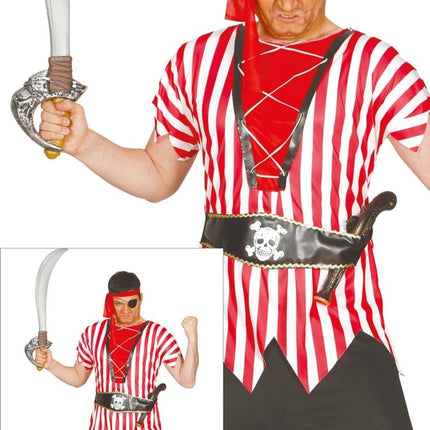 Piraat Kostuum Rood Wit Heren van Fiestas Guirca koop je bij Partywinkel