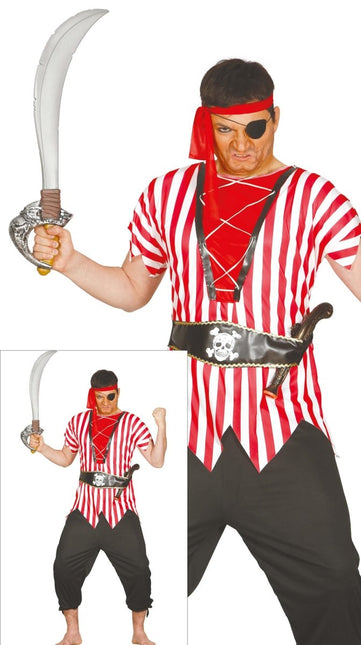 Piraat Kostuum Rood Wit Heren van Fiestas Guirca koop je bij Partywinkel