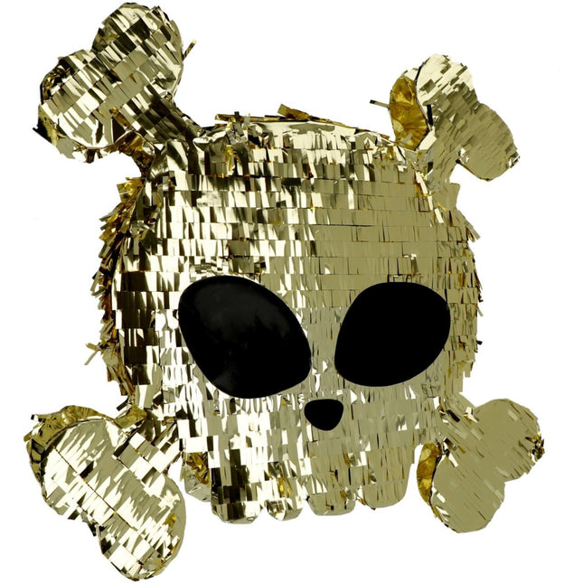 Piraat Pinata Goud Schedel 50cm van Folat koop je bij Partywinkel