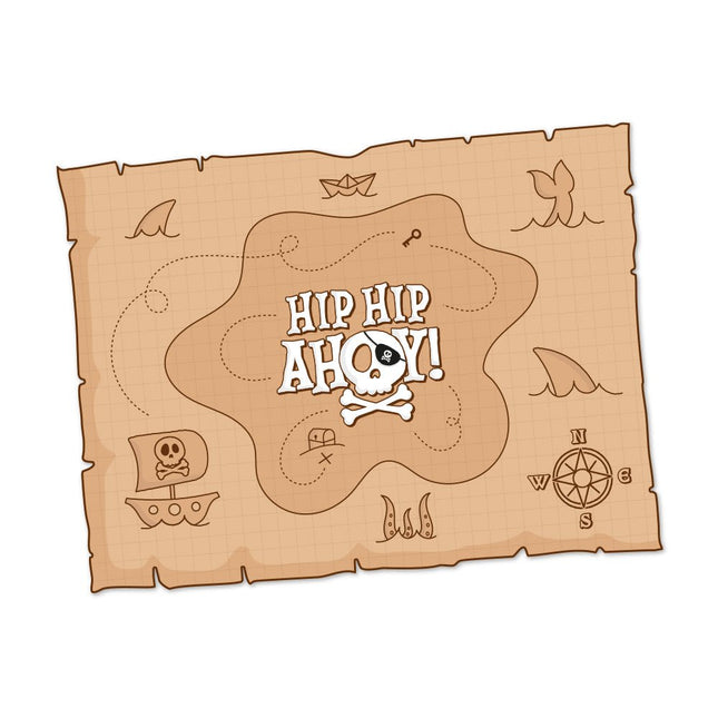 Piraat Placemats Hip Hip Ahoy 8st van WeFiesta koop je bij Partywinkel