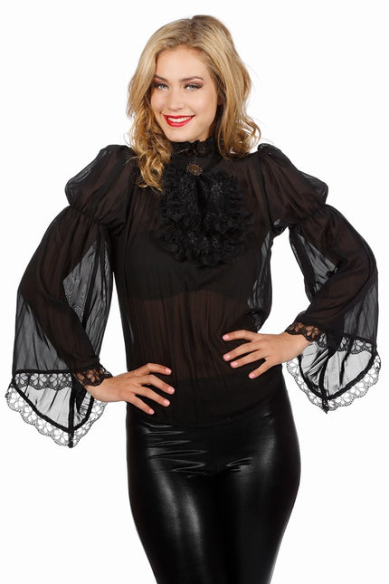 Piraten Blouse Zwart Dames van Wilbers & Wilbers koop je bij Partywinkel