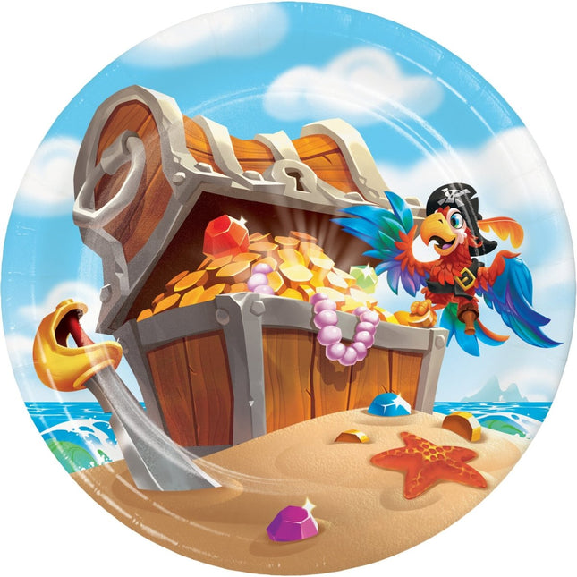 Piraten Borden 18cm 8st van Creative Converting koop je bij Partywinkel