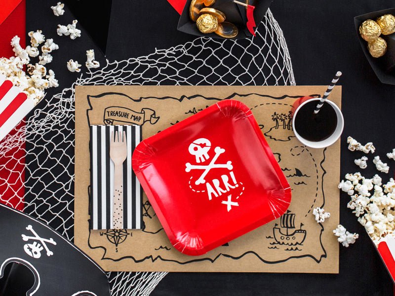 Piraten Borden 20cm 6st van Partydeco koop je bij Partywinkel