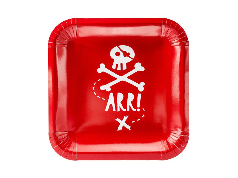 Piraten Borden 20cm 6st van Partydeco koop je bij Partywinkel