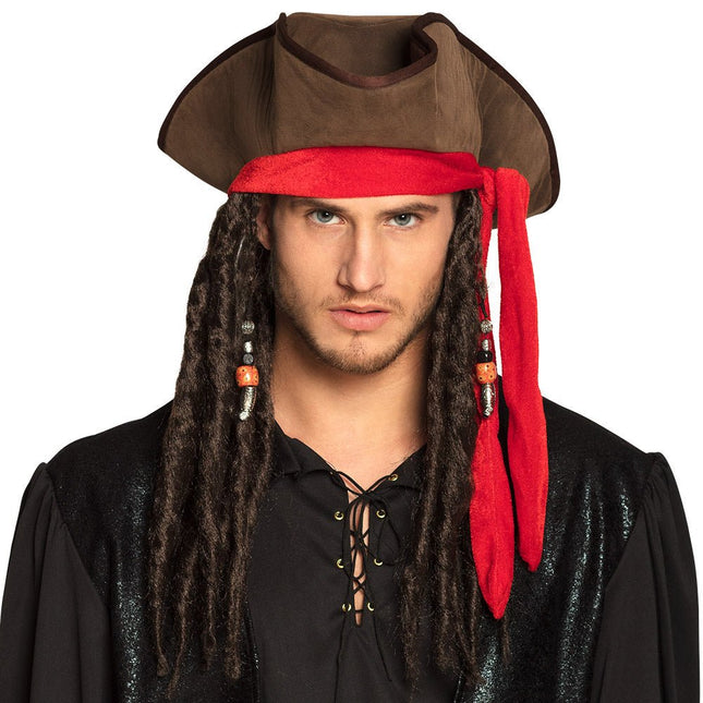 Piraten Hoed Met Haar van Boland koop je bij Partywinkel
