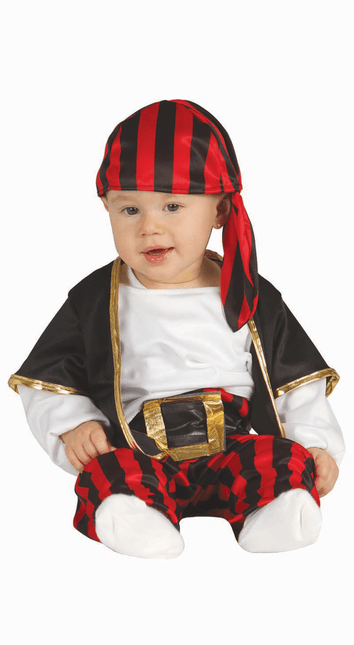 Piraten Kostuum Baby Zwart Rood van Fiestas Guirca koop je bij Partywinkel