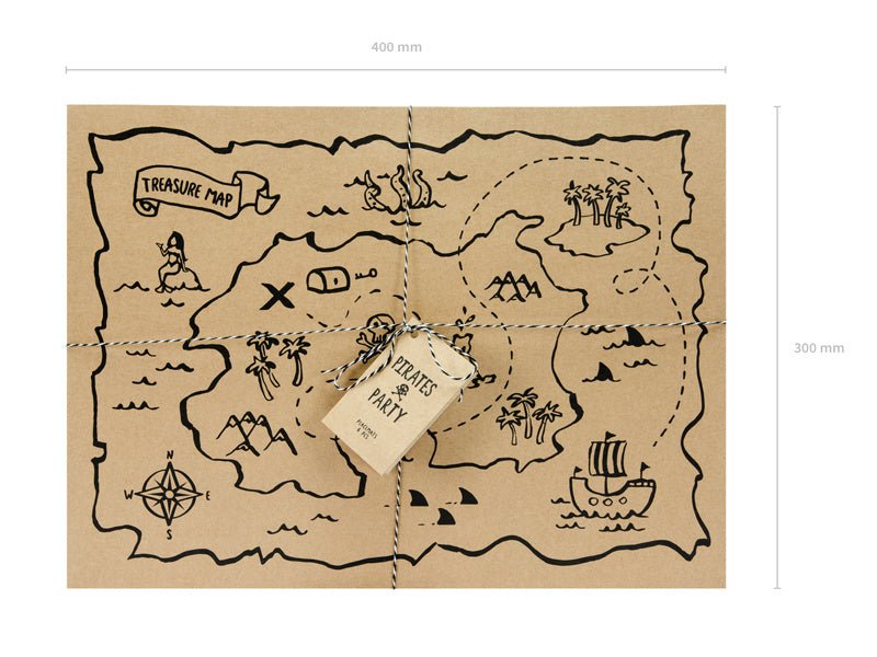 Piraten Placemat Papier 40cm 30st van Partydeco koop je bij Partywinkel