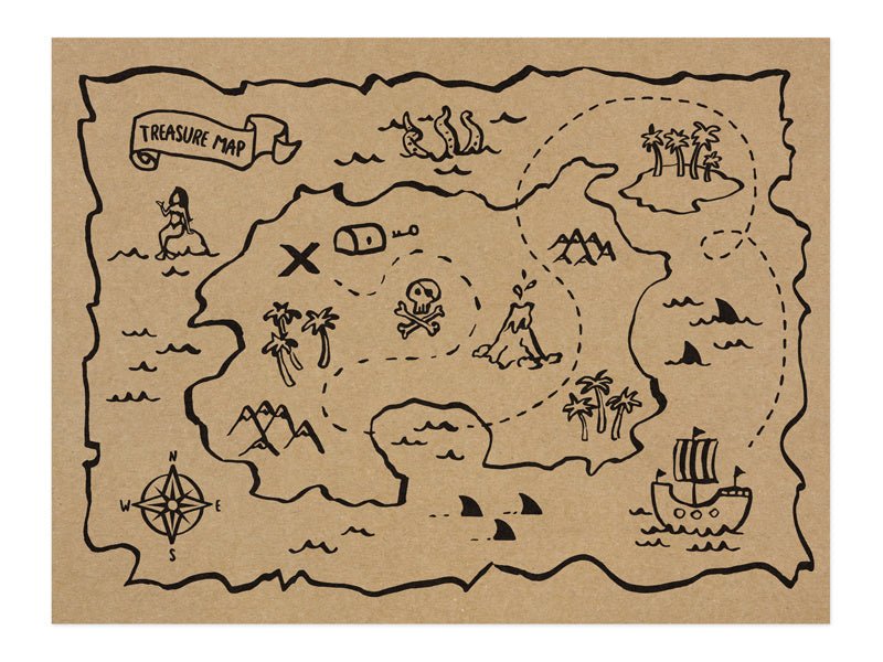 Piraten Placemat Papier 40cm 30st van Partydeco koop je bij Partywinkel