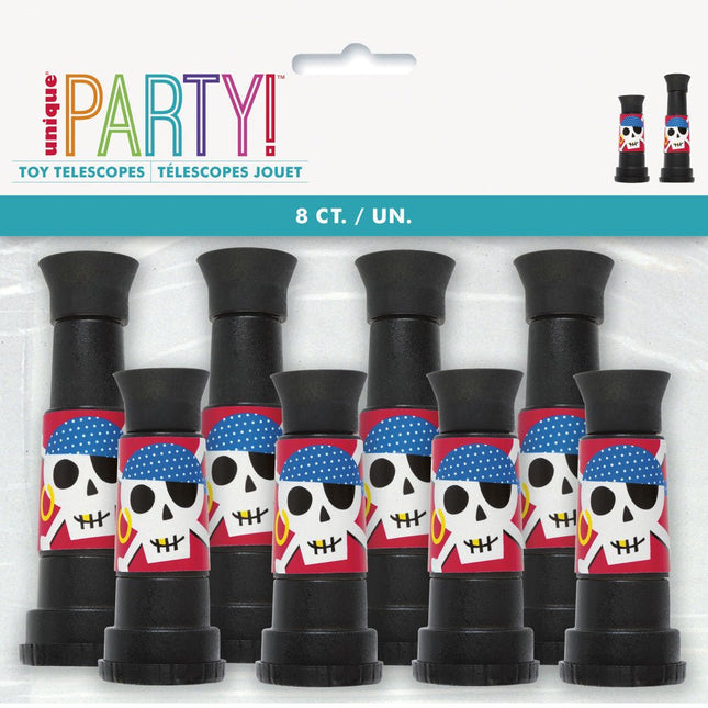 Piraten Uitdeelcadeautjes Telescoop 8st van Unique koop je bij Partywinkel