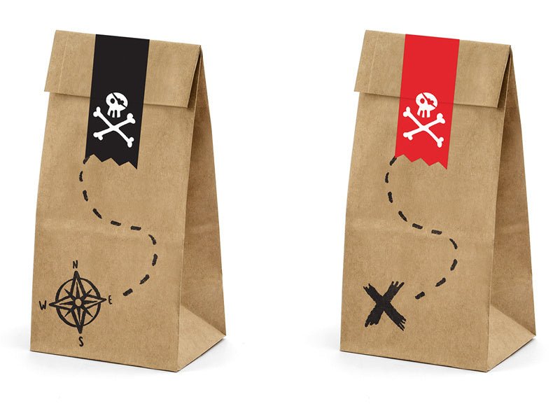 Piraten Uitdeelzakjes 18cm 6st van Partydeco koop je bij Partywinkel