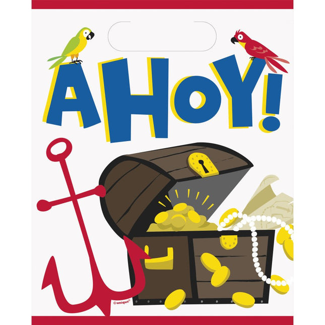 Piraten Uitdeelzakjes Ahoy 8st van Unique koop je bij Partywinkel
