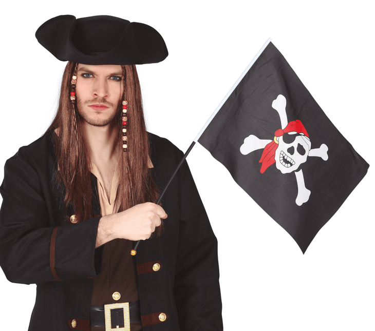 Piraten Vlag Paal 42cm van Fiestas Guirca koop je bij Partywinkel