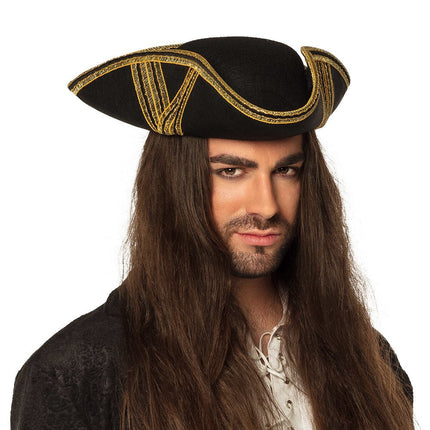 Piratenhoed Zwart Goud van Boland koop je bij Partywinkel