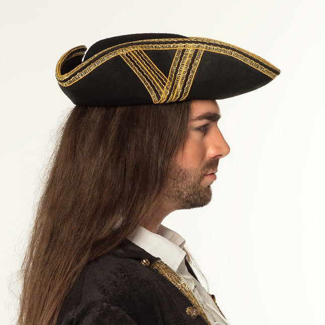 Piratenhoed Zwart Goud van Boland koop je bij Partywinkel