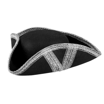 Piratenhoed Zwart Zilver van Boland koop je bij Partywinkel