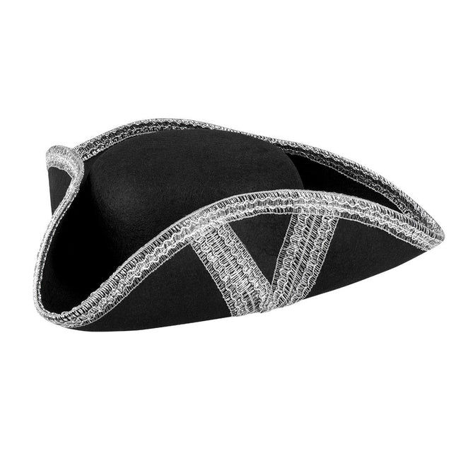 Piratenhoed Zwart Zilver van Boland koop je bij Partywinkel