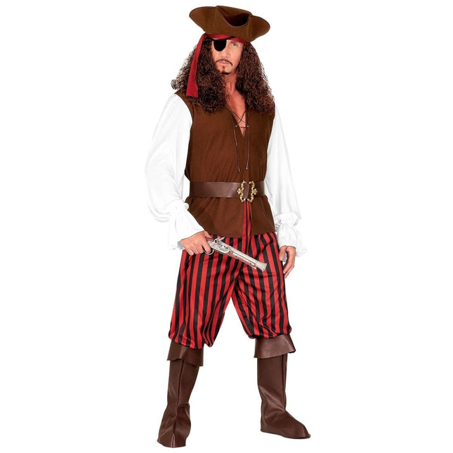 Piratenpak Bruin Rood Heren van Widmann koop je bij Partywinkel