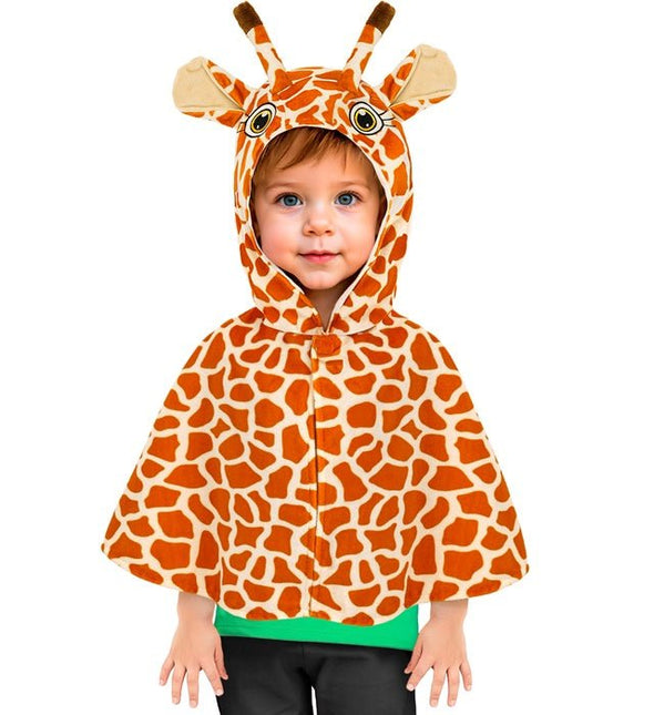 Pluche Poncho Met Muts Giraf van Widmann koop je bij Partywinkel