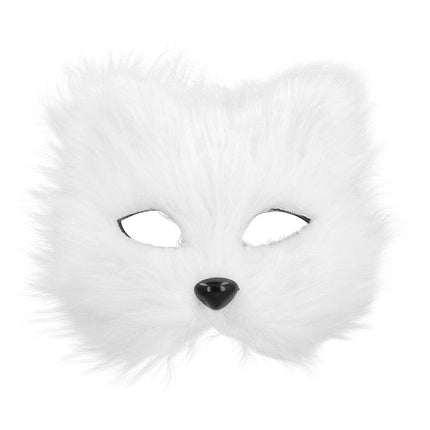 Pluchen masker Witte kat van Boland koop je bij Partywinkel