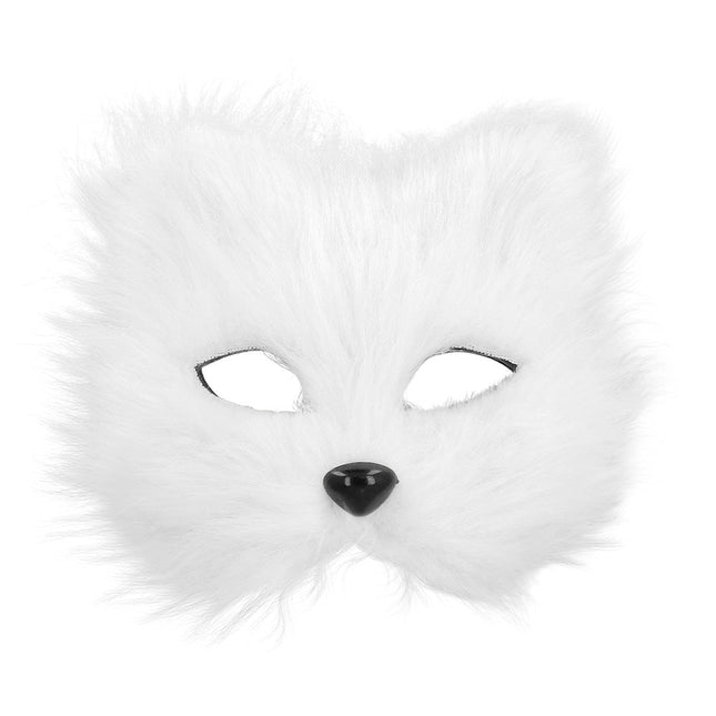 Pluchen masker Witte kat van Boland koop je bij Partywinkel