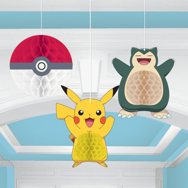 Pokemon Honeycombs Gekleurd 3 delig van Riethmueller koop je bij Partywinkel