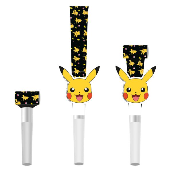 Pokemon Roltongen Zwart Geel 30cm 8st van Riethmueller koop je bij Partywinkel