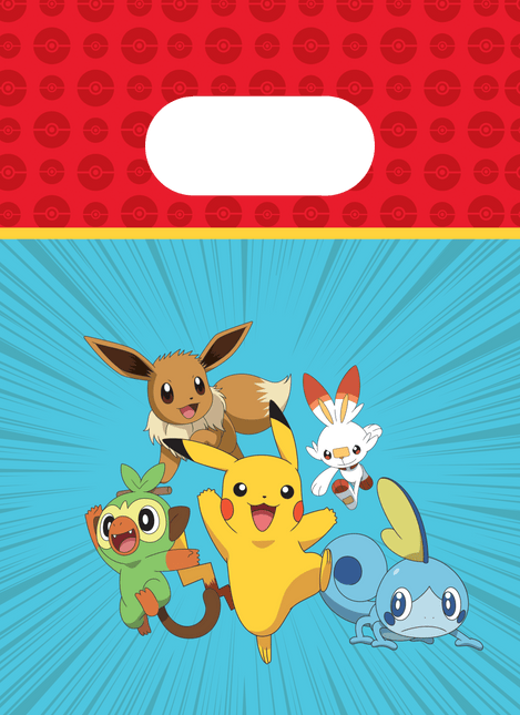 Pokemon Uitdeelzakjes 22cm 4st van Procos koop je bij Partywinkel