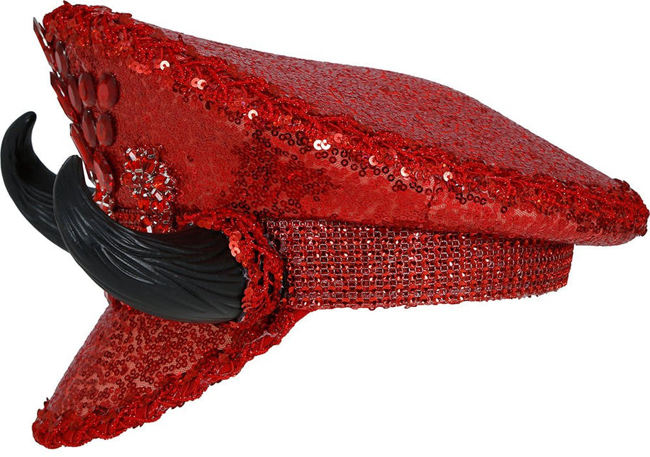 Police red hat with horns, adult van Fiestas Guirca koop je bij Partywinkel