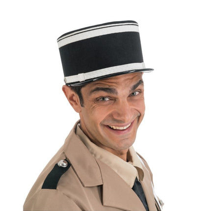 French Gendarmerie Police Cap, Black and White