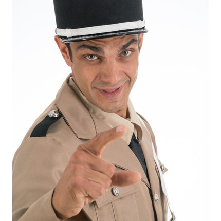 French Gendarmerie Police Cap, Black and White