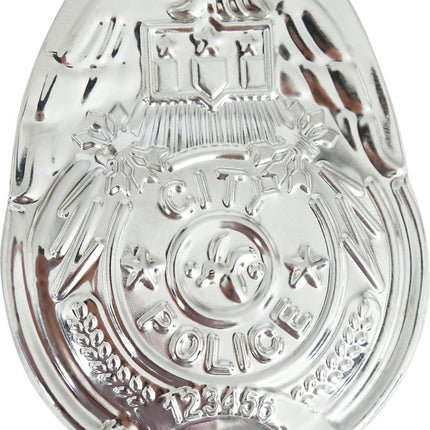 Politie Badge Zilver 7cm van Fiestas Guirca koop je bij Partywinkel
