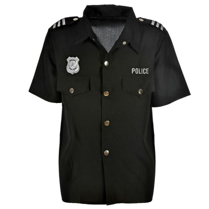 Politie Blouse Zwart Heren van Widmann koop je bij Partywinkel