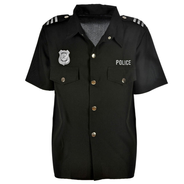 Politie Blouse Zwart Heren van Widmann koop je bij Partywinkel