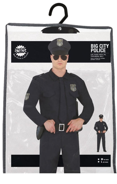 Politie Kostuum Zwart Heren van Fiestas Guirca koop je bij Partywinkel