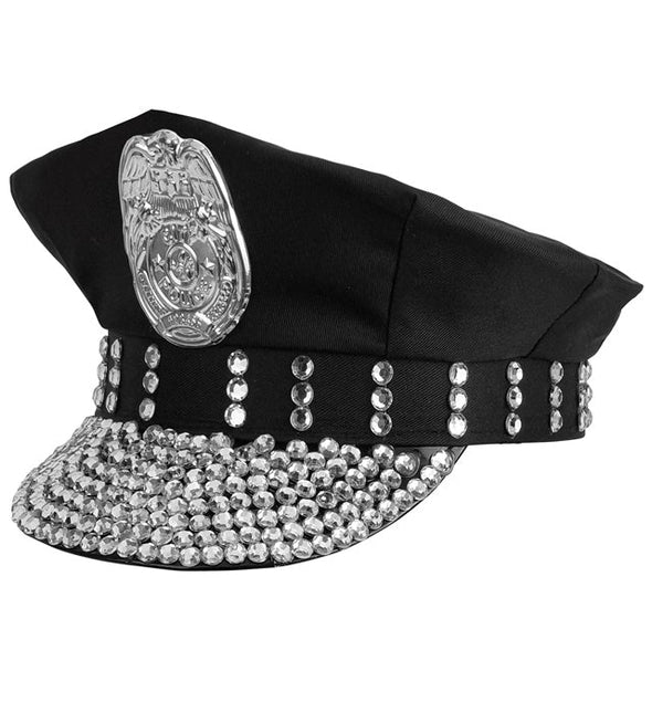 Politie Pet Zwart Stras Steentjes van Widmann koop je bij Partywinkel
