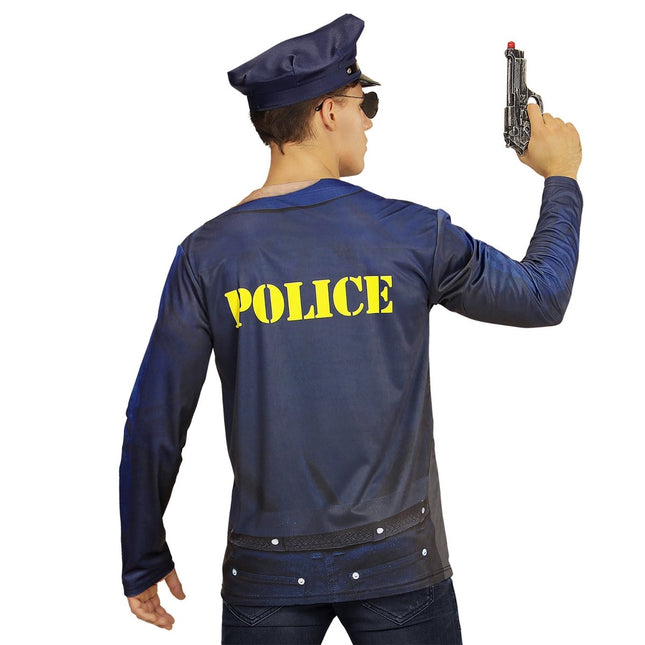 Politie Shirt Blauw Heren van Widmann koop je bij Partywinkel