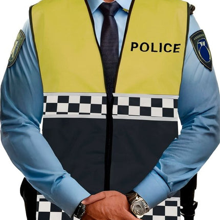 Politie Vest Geel Zwart van Fiestas Guirca koop je bij Partywinkel