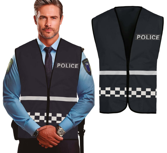 Politie Vest Zwart van Fiestas Guirca koop je bij Partywinkel