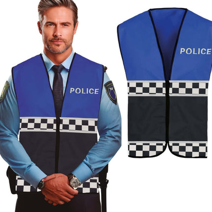Politie Vest Zwart Blauw van Fiestas Guirca koop je bij Partywinkel