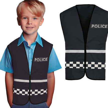 Politie Vest Zwart Kind van Fiestas Guirca koop je bij Partywinkel