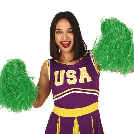 Pom - Pom Groen 80cm 2st van Fiestas Guirca koop je bij Partywinkel