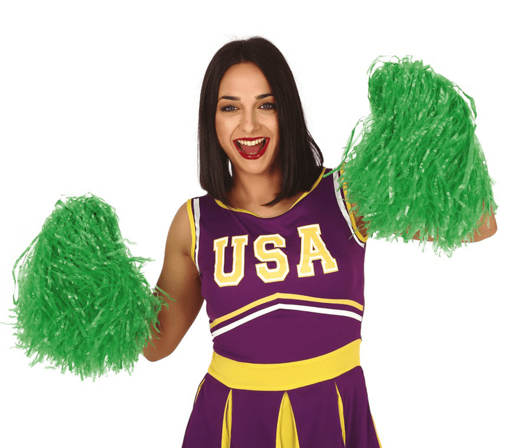 Pom - Pom Groen 80cm 2st van Fiestas Guirca koop je bij Partywinkel