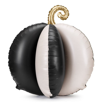 Pompoen Ballon Zwart Wit Leeg 58cm van Partydeco koop je bij Partywinkel