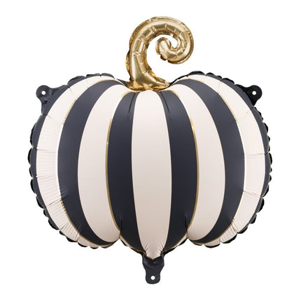 Pompoen Helium Ballon Zwart Wit Leeg 39cm van Partydeco koop je bij Partywinkel