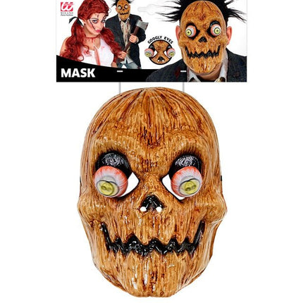 Pompoen Masker Oranje Wiebelende Ogen van Widmann koop je bij Partywinkel