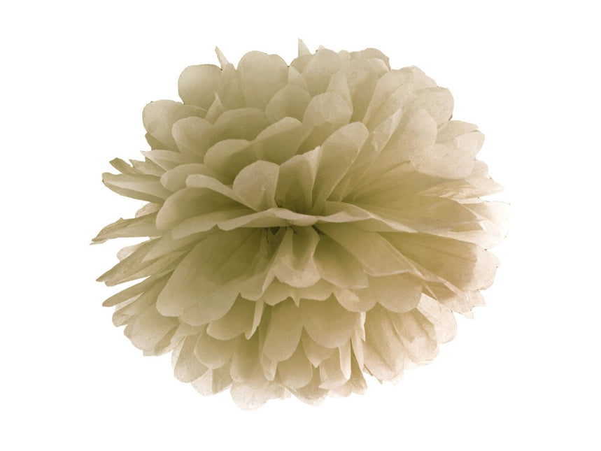 Pompon Goud 35cm van Partydeco koop je bij Partywinkel