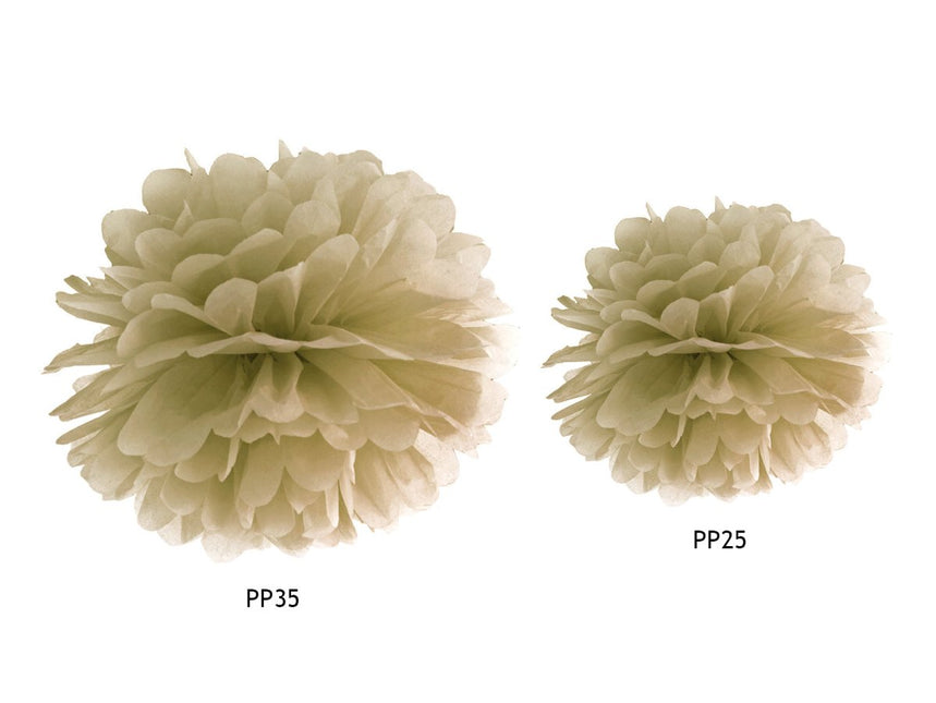 Pompon Goud 35cm van Partydeco koop je bij Partywinkel