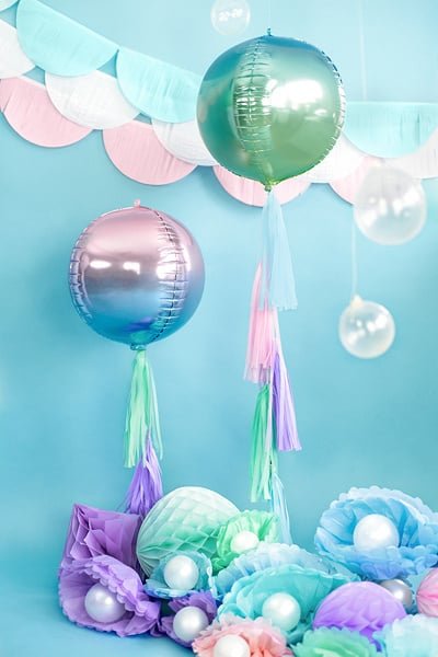 Pompon Lichtblauw 25cm van Partydeco koop je bij Partywinkel