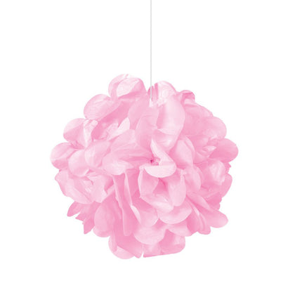 Pompon Lichtroze 20cm 3st van Unique koop je bij Partywinkel