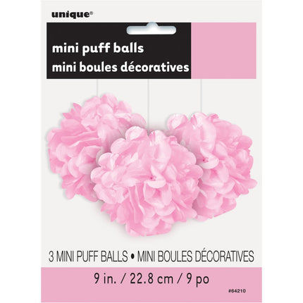 Pompon Lichtroze 20cm 3st van Unique koop je bij Partywinkel